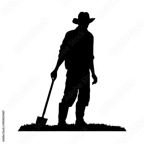 Siluetas de granjeros Granjero SVG EPS PNG