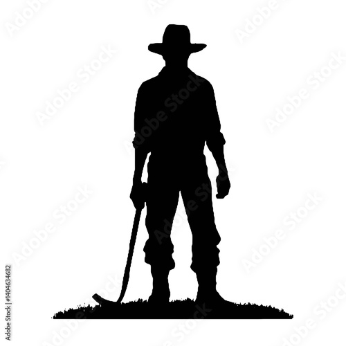 farmer  silhouette