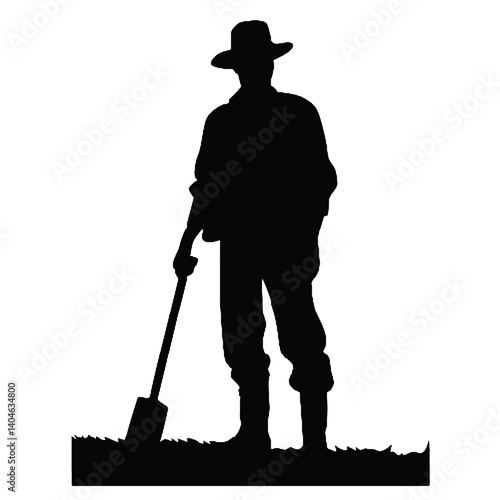 farmer  silhouette