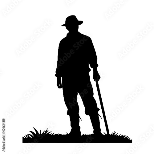 farmer  silhouette