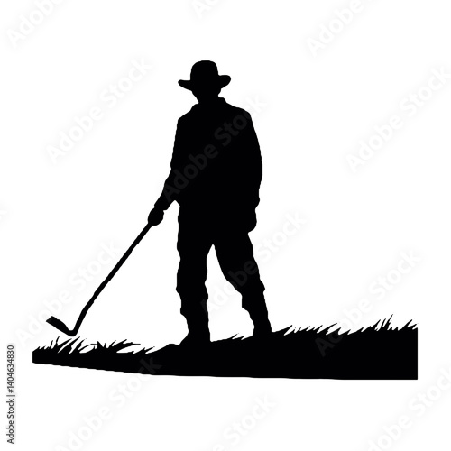 farmer  silhouette