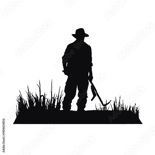 farmer  silhouette