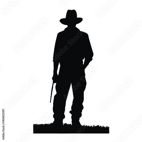 farmer  silhouette