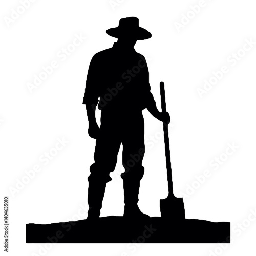 farmer  silhouette