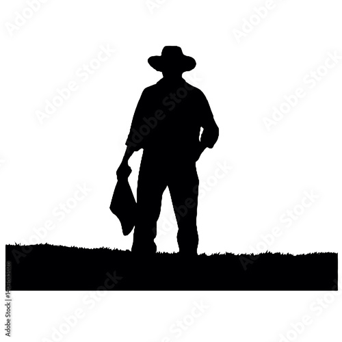 farmer  silhouette