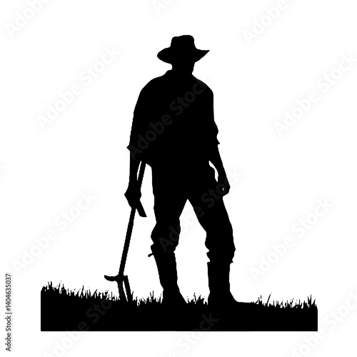 farmer  silhouette