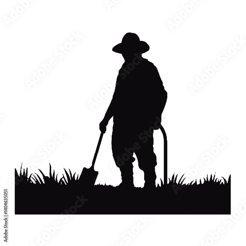 farmer  silhouette