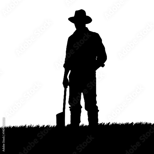 farmer  silhouette
