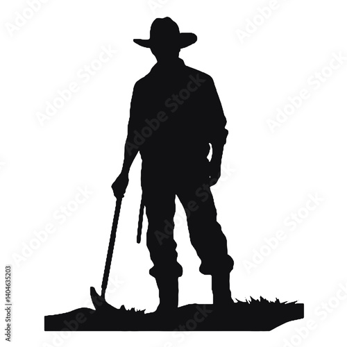 farmer  silhouette