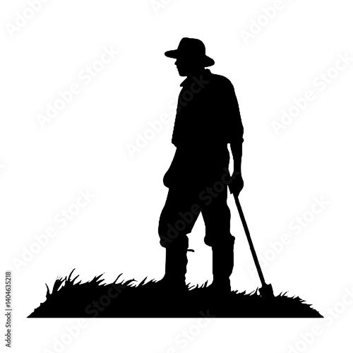 farmer  silhouette
