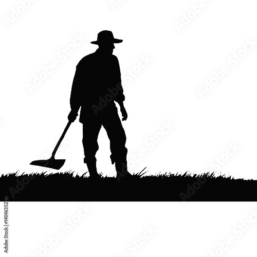 farmer  silhouette