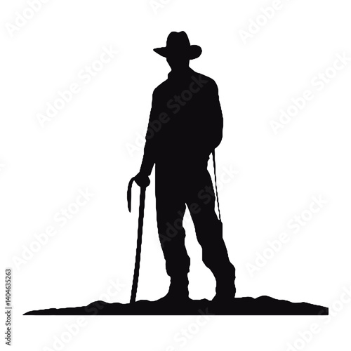 farmer  silhouette