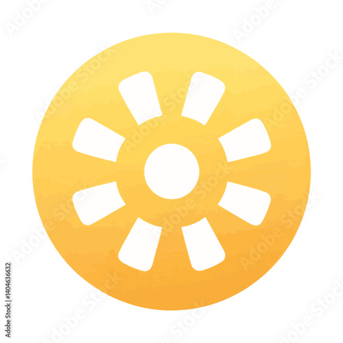 Gold Dharma wheel symbolizing Noble Eightfold Path on white background, meditation