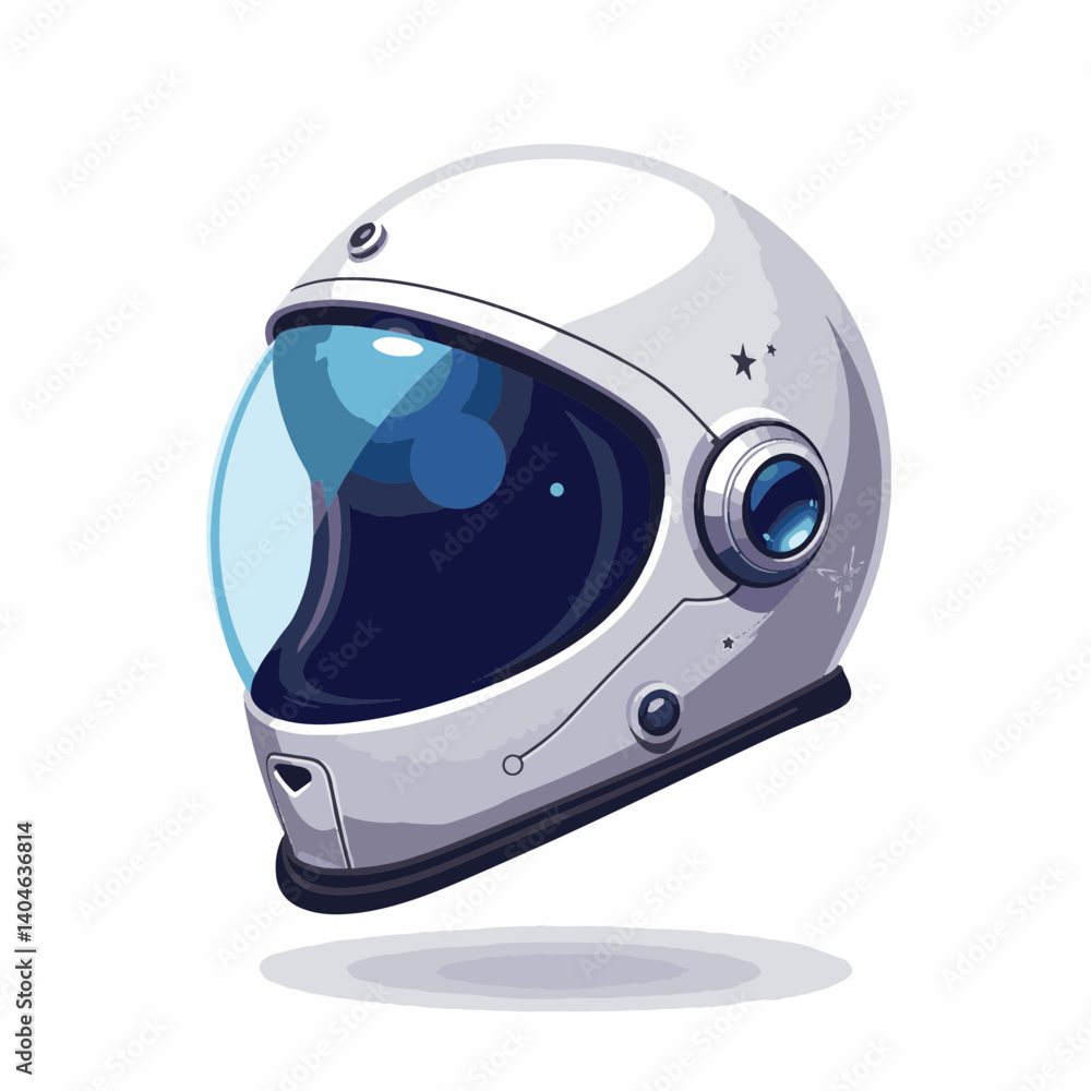 Sleek modern cosmonaut helmet reflecting cosmos, space exploration Sleek modern cosmonaut helmet reflecting cosmos, space exploration