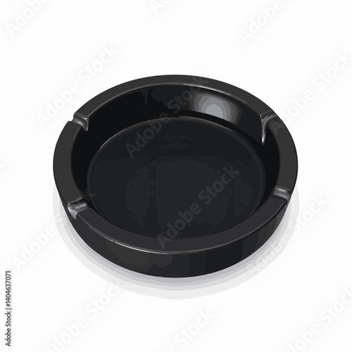 Sleek black ceramic ashtray, modern minimalism showcased