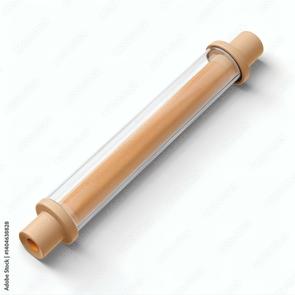 Stylish Reusable Lint Roller with Clear Casing for Home Cleaning and Pet Hair Removal on White Background Stylish Reusable Lint Roller with Clear Casing for Home Cleaning and Pet Hair Removal on White Background