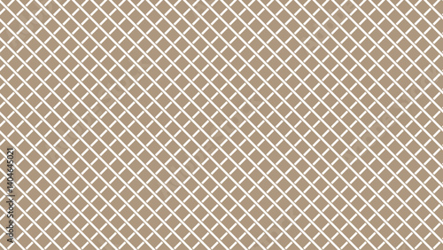 Brown and white diagonal background. Plaid checkered seamless pattern.
