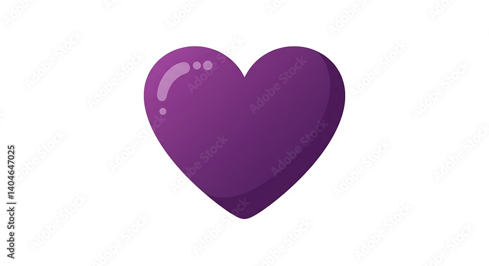 Amethyst Heart's Gentle Glow AI Generated Amethyst Heart's Gentle Glow AI Generated