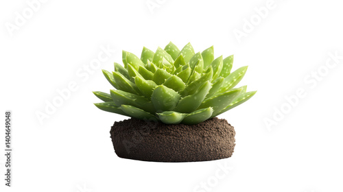 Lush green aloe vera plant on dark background, showcasing succulents natural beauty and freshness
