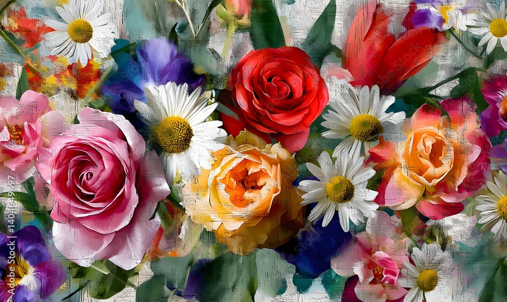 Fototapeta premium Vibrant Floral Bouquet
