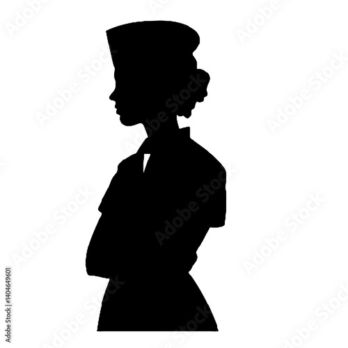 silhouette of a nurse