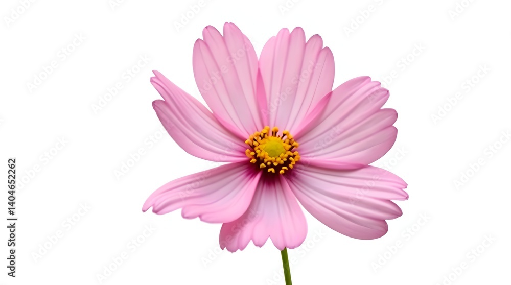 Pink cosmos flower isolate white background with clipping-path. Pink cosmos flower isolate white background with clipping-path.