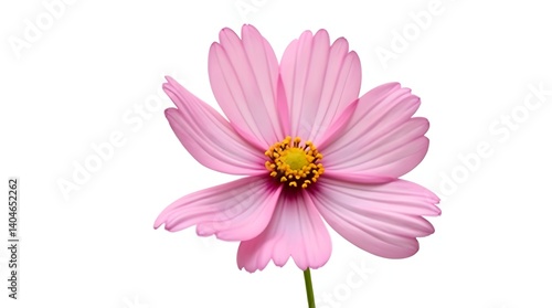 Pink cosmos flower isolate white background with clipping-path.