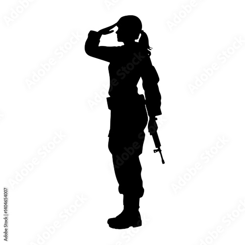 women soldier silhouette