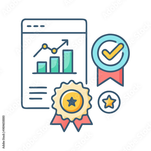 Award Data Guarantee Icon Set – Secure, Certified, Reliable Symbols for Business and Analytics
