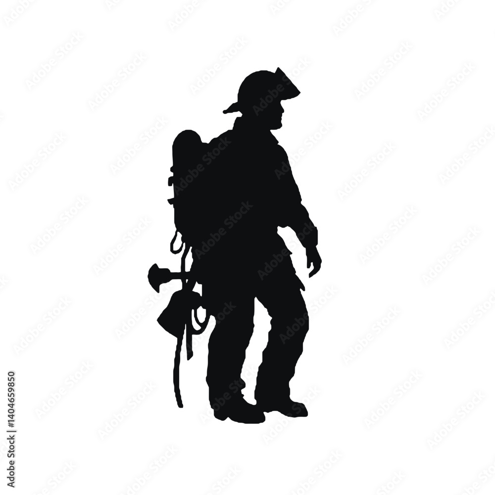 Fire man silhouette vector illustration Fire man silhouette vector illustration