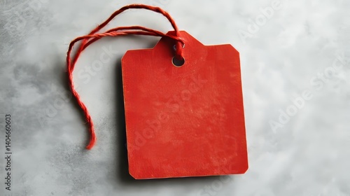 A bright red tag rests serenely, a quiet indication of forthcoming sales and intriguing discoveries set against a stark white backdrop
