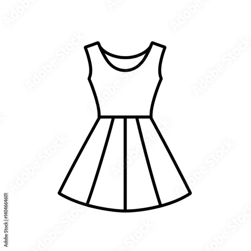 Sleeveless skater dress icon symbolizing casual women’s fashion and everyday style