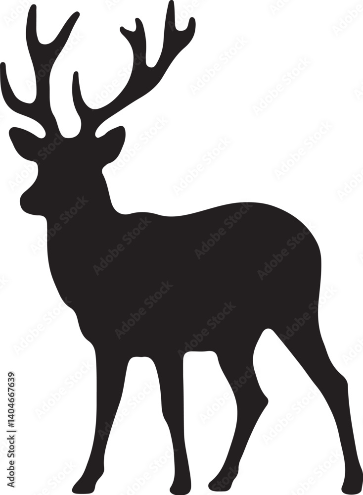Obraz premium deer silhouette vector design 