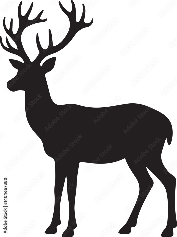 Obraz premium deer silhouette vector design 