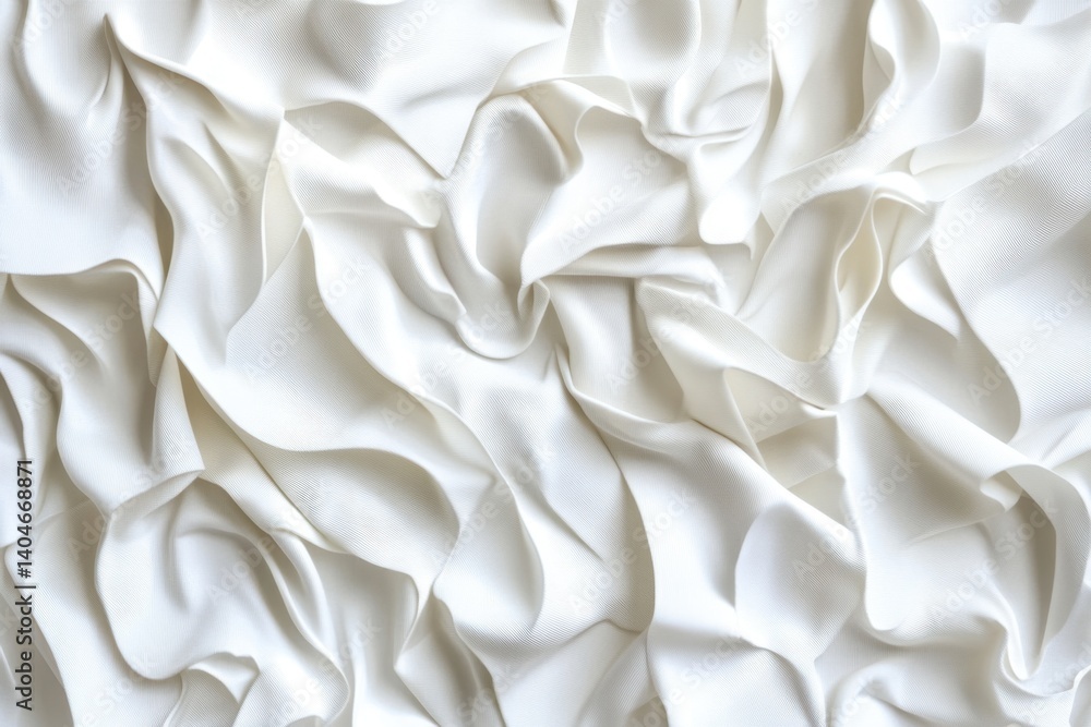 Fototapeta premium Elegant white fabric folds