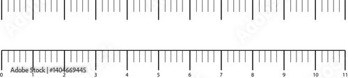 Black measuring scale icon. inch scale for measuring length or height. Various measurement scales with divisions. scales with divisions
