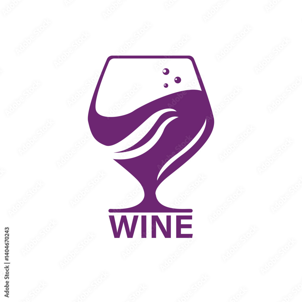 Obraz premium vector illustration of a glass of wine