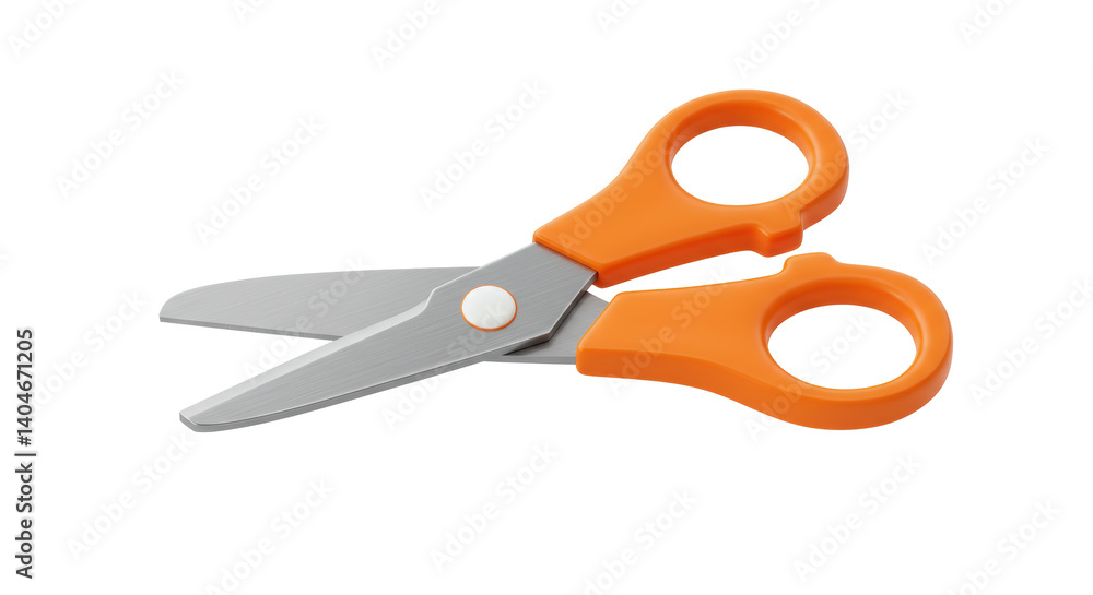 Isolated Orange Scissors Isolated Orange Scissors