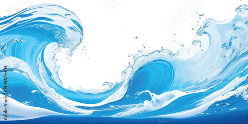 Minimalist Blue and White water ocean Abstract Wave Design with a Soft Gradient Curve, Perfect for Corporate Flyers, Presentations, and Websites
