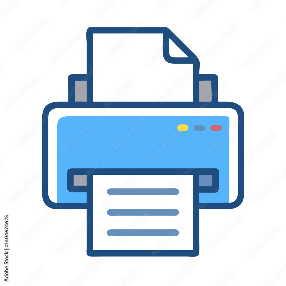 Printer Representing Document Output Office Equipment Icon Design Printer Representing Document Output Office Equipment Icon Design