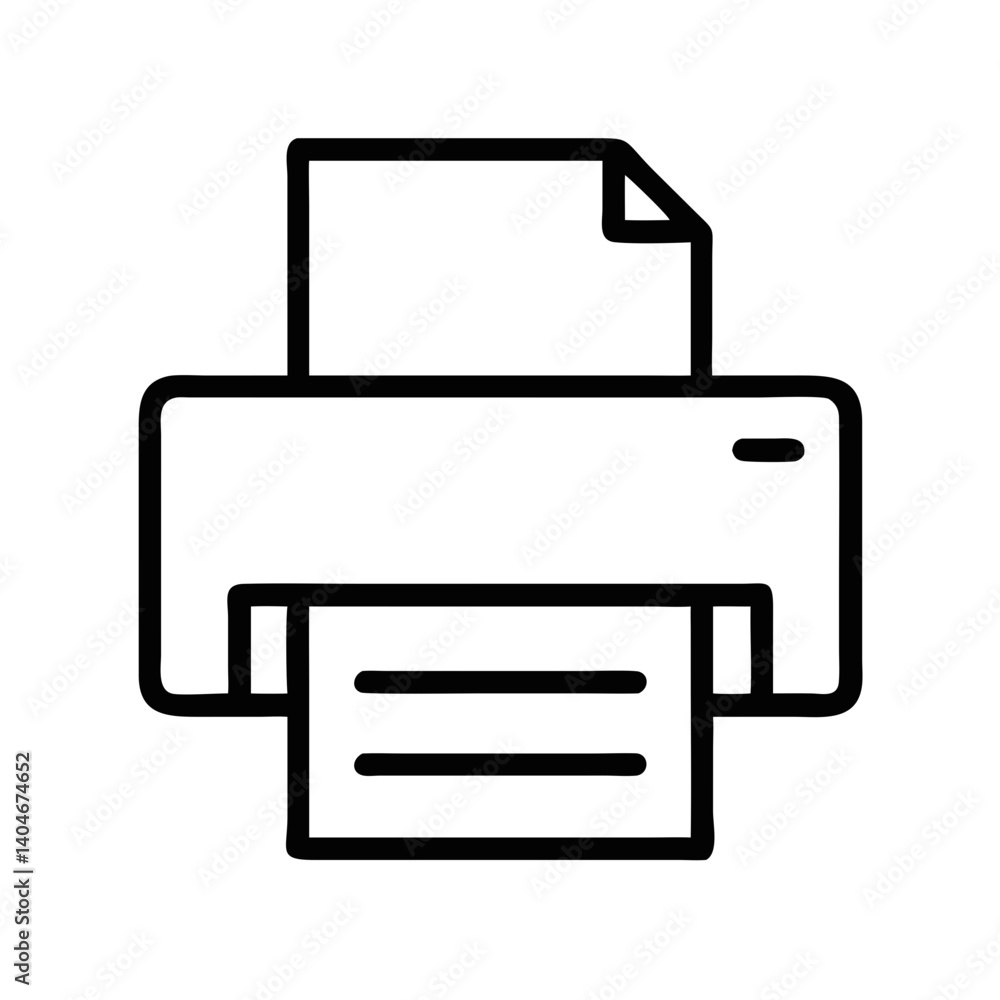 Printer Representing Document Output Office Equipment Icon Design Printer Representing Document Output Office Equipment Icon Design