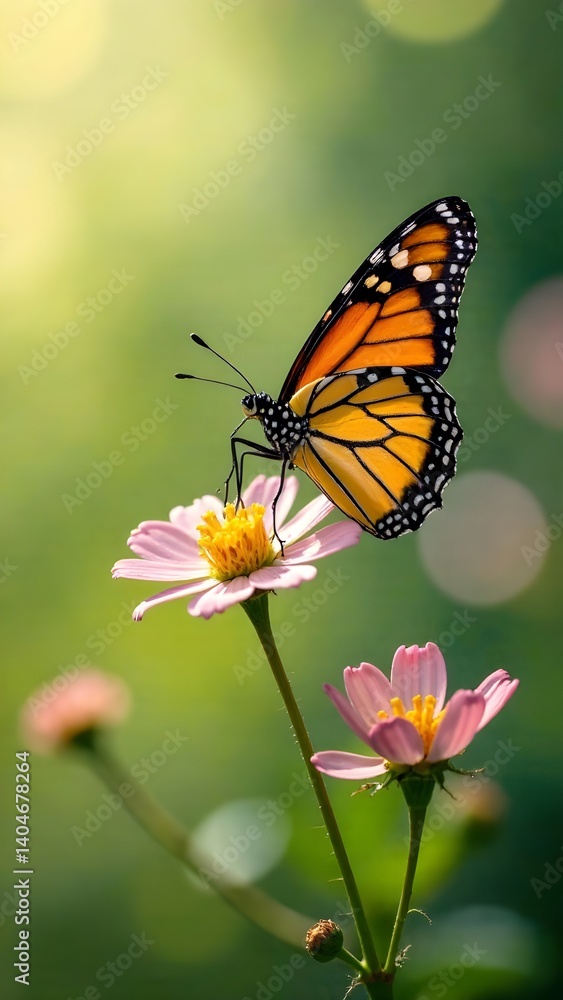 Beautiful spring background with blue butterfly in flight and flowers anemones in forest on nature. Delicate elegant dreamy airy artistic image harmony of nature. High quality photo Beautiful spring background with blue butterfly in flight and flowers anemones in forest on nature. Delicate elegant dreamy airy artistic image harmony of nature. High quality photo