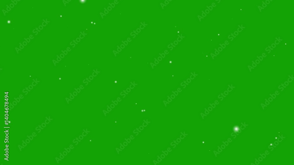 Seamless loop snow animation white shining star light glowing light on green background screen lights effect glowing stars sparkle Seamless loop snow animation white shining star light glowing light on green background screen lights effect glowing stars sparkle