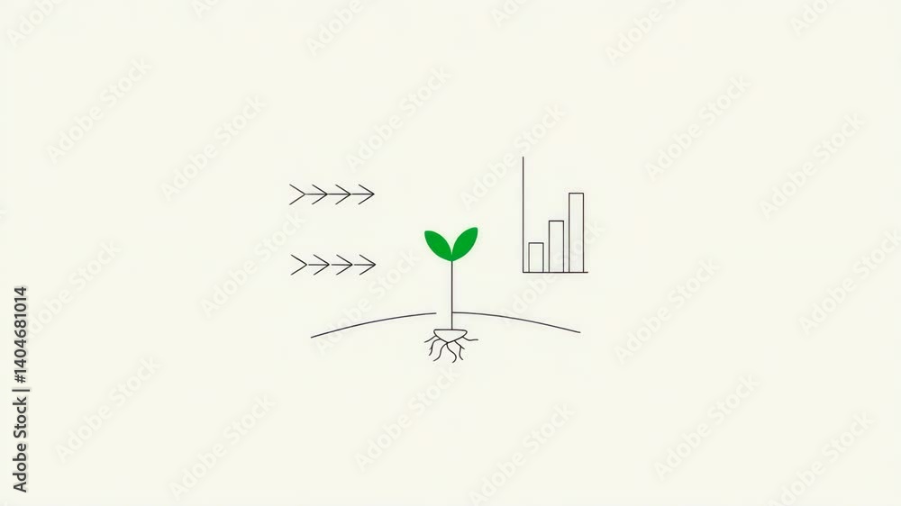 Growth, Progress, and New Beginnings: A Small Green Plant Symbolizing Business, Finance, and Sustainability Growth, Progress, and New Beginnings: A Small Green Plant Symbolizing Business, Finance, and Sustainability