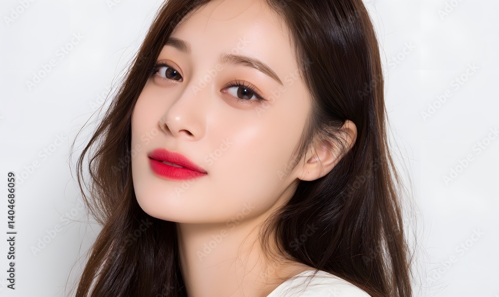 portrait of a young woman, Generative AI portrait of a young woman, Generative AI