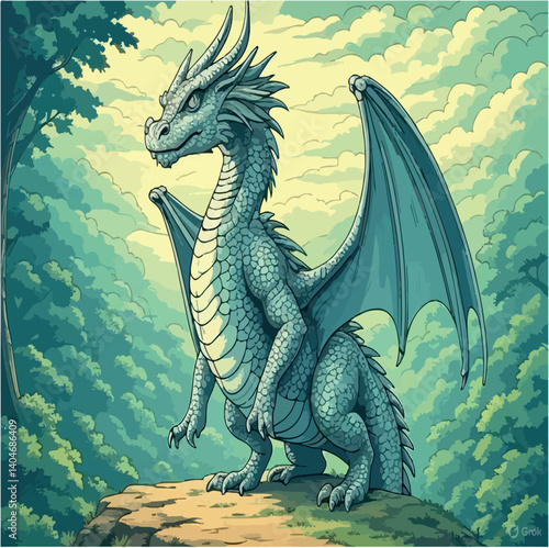 illustration, black, art, vector, design, drawing, dragon, monster, graphic, isolated, animal, background, tattoo, decoration, white, culture, asian, style, traditional, ancient, fantasy, symbol, 