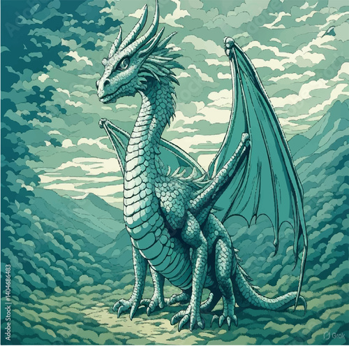 illustration, black, art, vector, design, drawing, dragon, monster, graphic, isolated, animal, background, tattoo, decoration, white, culture, asian, style, traditional, ancient, fantasy, symbol, 