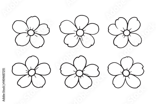 Primrose black line art