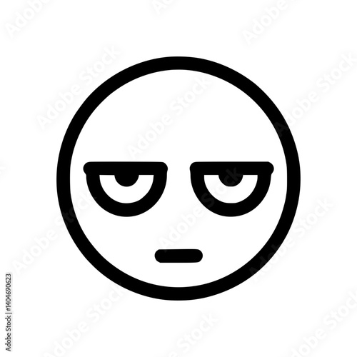 emoji icon expressing annoyance against a simple background  