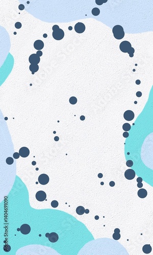 Abstract background with concrete texture and round splashes.